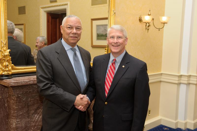 U.S. Senator Roger Wicker, R-Miss., with Colin Powell, on September, 19, 2011.